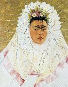 Frida Kahlo self-portrait oil painting artist